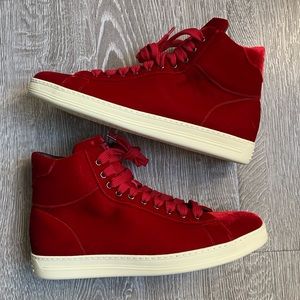 Tom Ford High Top Red Velvet